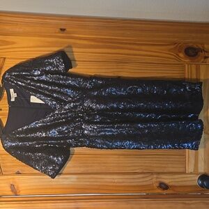 Francesca's Collections Navy Sequin Skirt